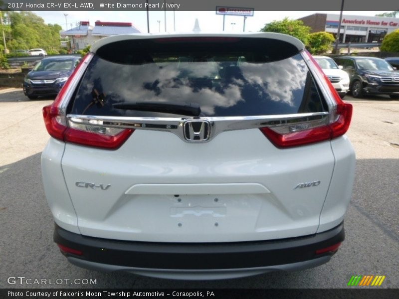 White Diamond Pearl / Ivory 2017 Honda CR-V EX-L AWD