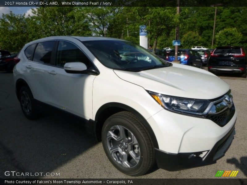 White Diamond Pearl / Ivory 2017 Honda CR-V EX-L AWD