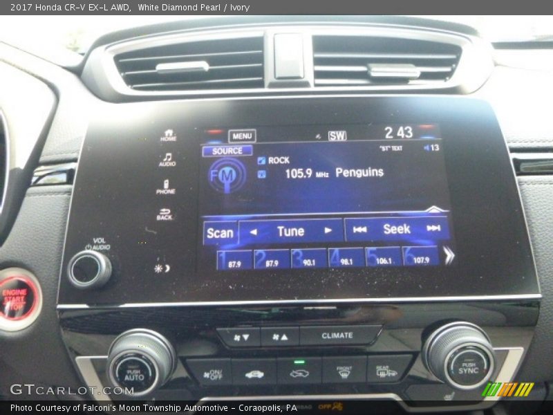 White Diamond Pearl / Ivory 2017 Honda CR-V EX-L AWD