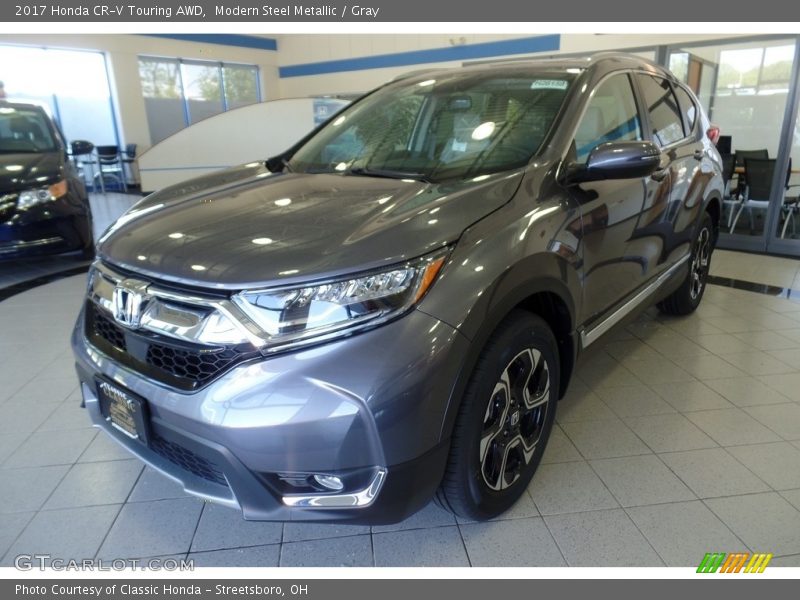 Modern Steel Metallic / Gray 2017 Honda CR-V Touring AWD