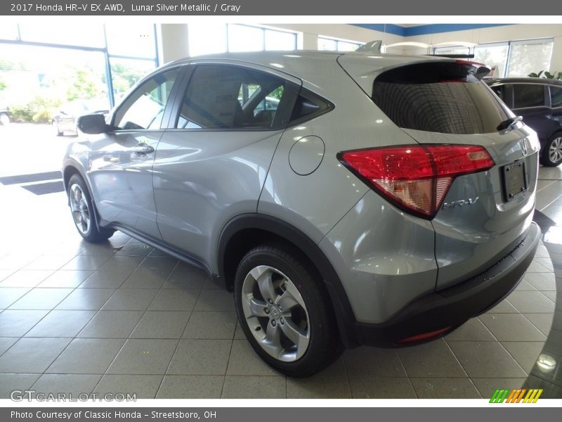 Lunar Silver Metallic / Gray 2017 Honda HR-V EX AWD