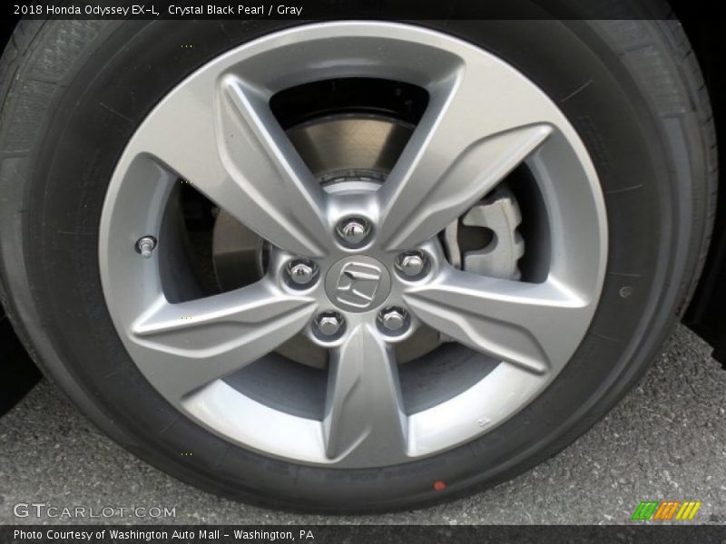 Crystal Black Pearl / Gray 2018 Honda Odyssey EX-L
