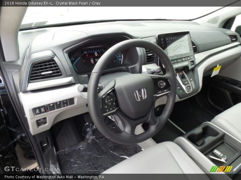 Crystal Black Pearl / Gray 2018 Honda Odyssey EX-L