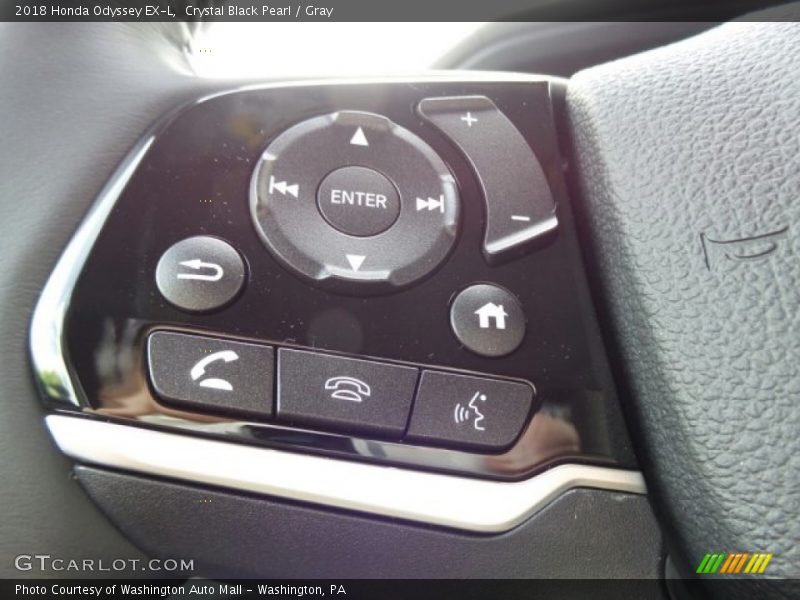 Crystal Black Pearl / Gray 2018 Honda Odyssey EX-L