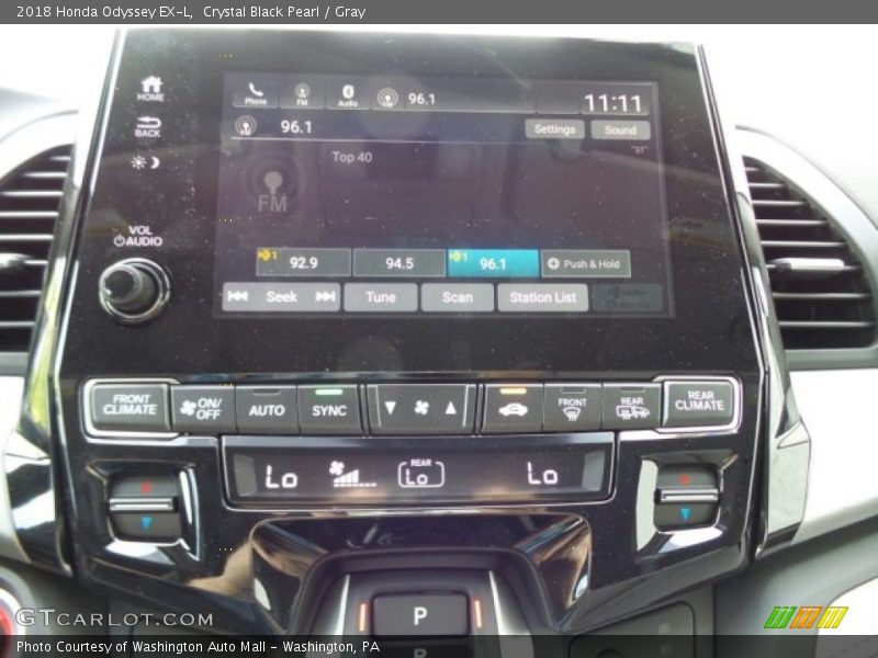 Crystal Black Pearl / Gray 2018 Honda Odyssey EX-L