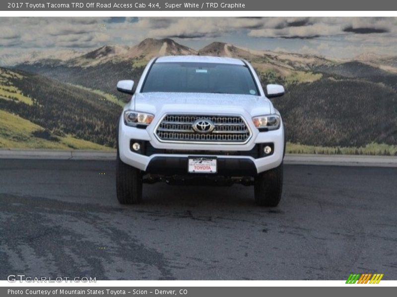 Super White / TRD Graphite 2017 Toyota Tacoma TRD Off Road Access Cab 4x4