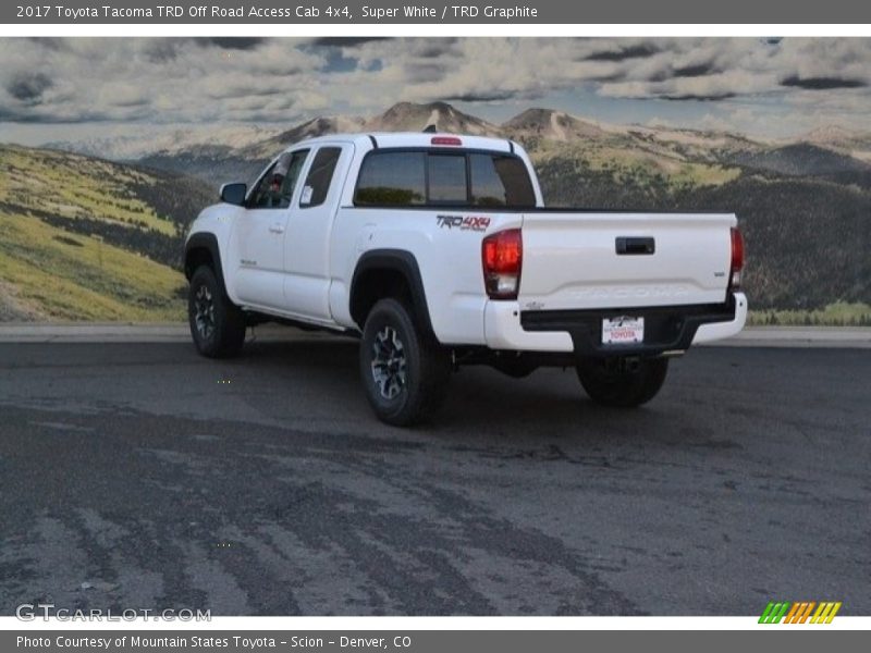 Super White / TRD Graphite 2017 Toyota Tacoma TRD Off Road Access Cab 4x4