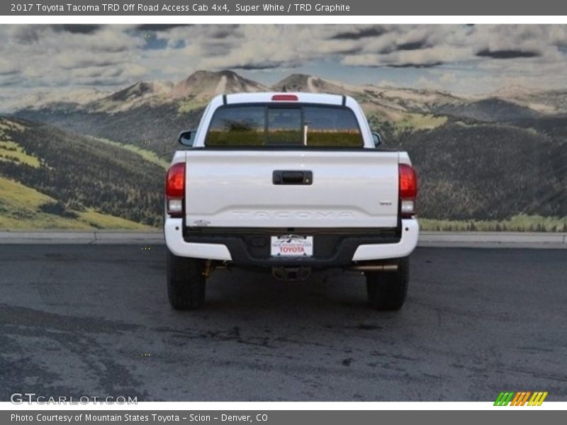 Super White / TRD Graphite 2017 Toyota Tacoma TRD Off Road Access Cab 4x4