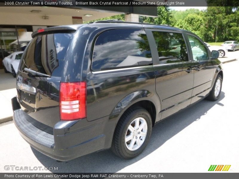 Brilliant Black Crystal Pearlcoat / Medium Slate Gray/Light Shale 2008 Chrysler Town & Country Touring