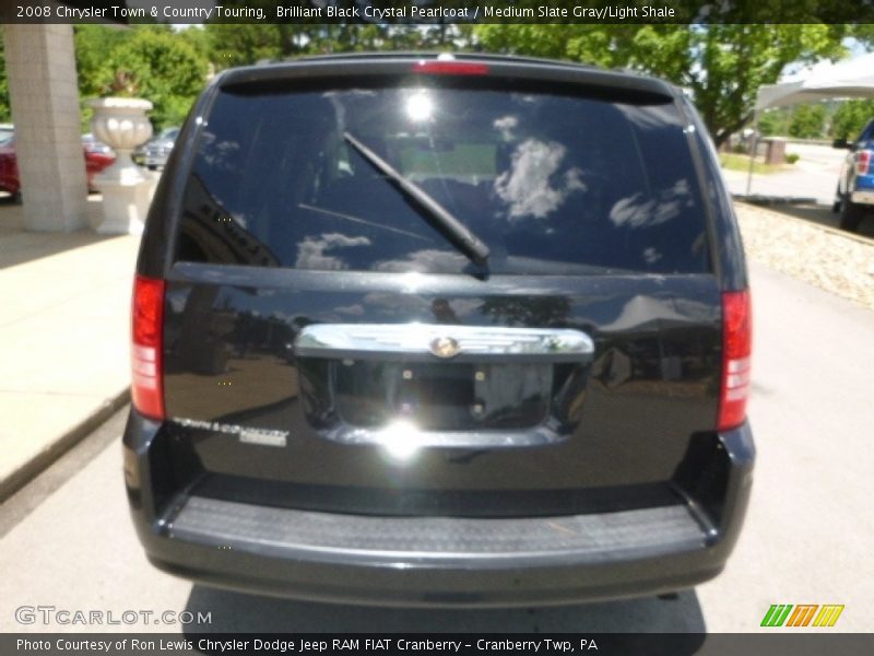 Brilliant Black Crystal Pearlcoat / Medium Slate Gray/Light Shale 2008 Chrysler Town & Country Touring
