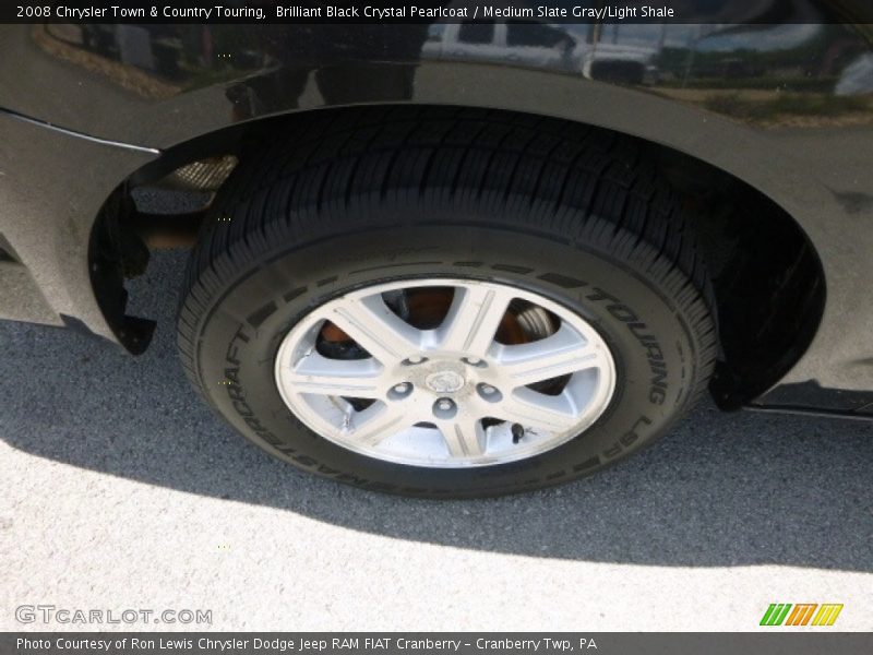 Brilliant Black Crystal Pearlcoat / Medium Slate Gray/Light Shale 2008 Chrysler Town & Country Touring
