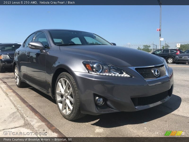 Nebula Gray Pearl / Black 2013 Lexus IS 250 AWD