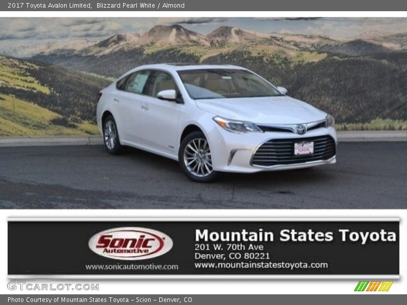 Blizzard Pearl White / Almond 2017 Toyota Avalon Limited