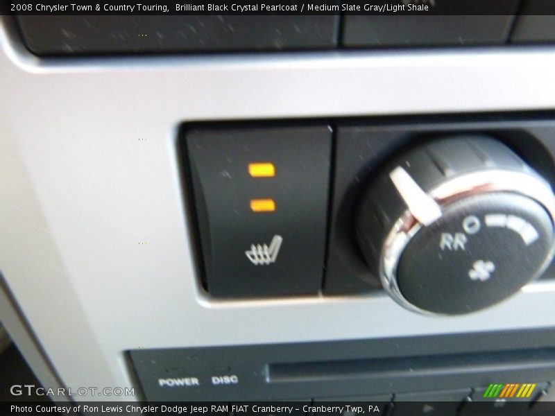 Brilliant Black Crystal Pearlcoat / Medium Slate Gray/Light Shale 2008 Chrysler Town & Country Touring