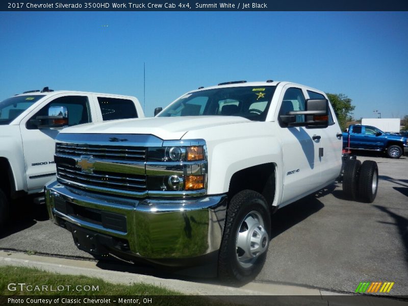Summit White / Jet Black 2017 Chevrolet Silverado 3500HD Work Truck Crew Cab 4x4