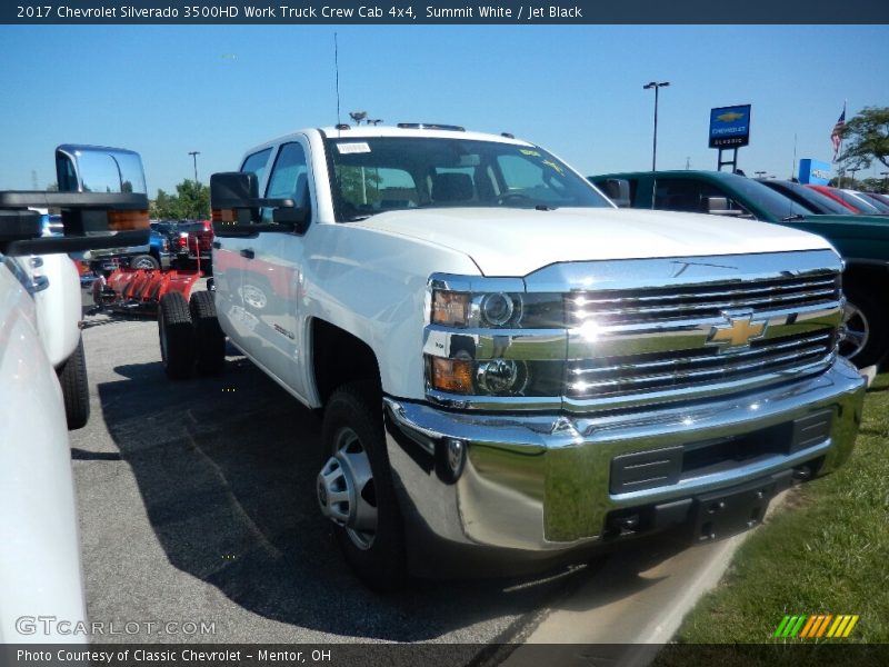 Summit White / Jet Black 2017 Chevrolet Silverado 3500HD Work Truck Crew Cab 4x4