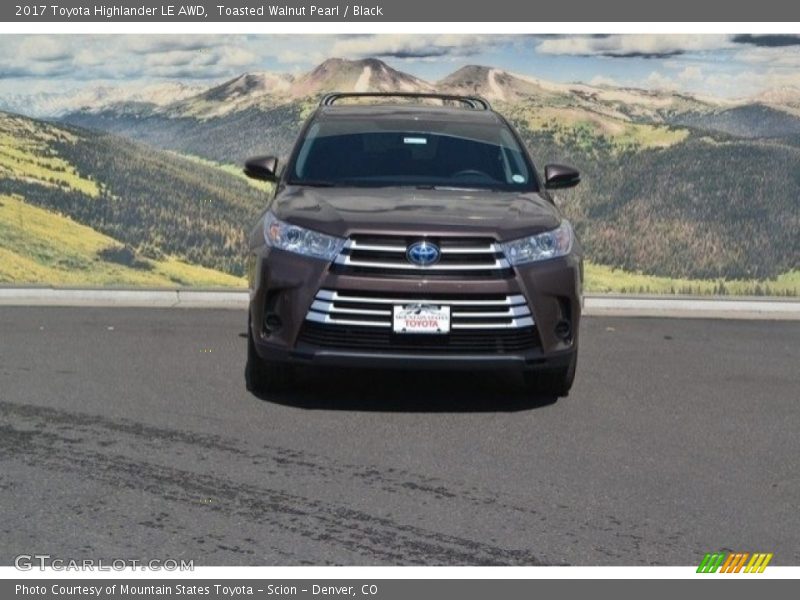 Toasted Walnut Pearl / Black 2017 Toyota Highlander LE AWD