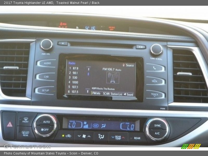 Toasted Walnut Pearl / Black 2017 Toyota Highlander LE AWD