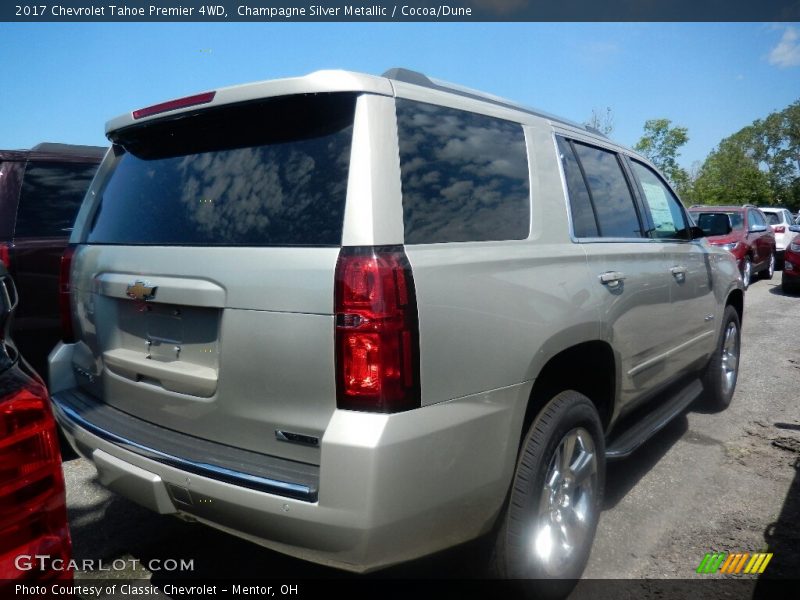 Champagne Silver Metallic / Cocoa/Dune 2017 Chevrolet Tahoe Premier 4WD