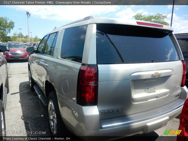 Champagne Silver Metallic / Cocoa/Dune 2017 Chevrolet Tahoe Premier 4WD