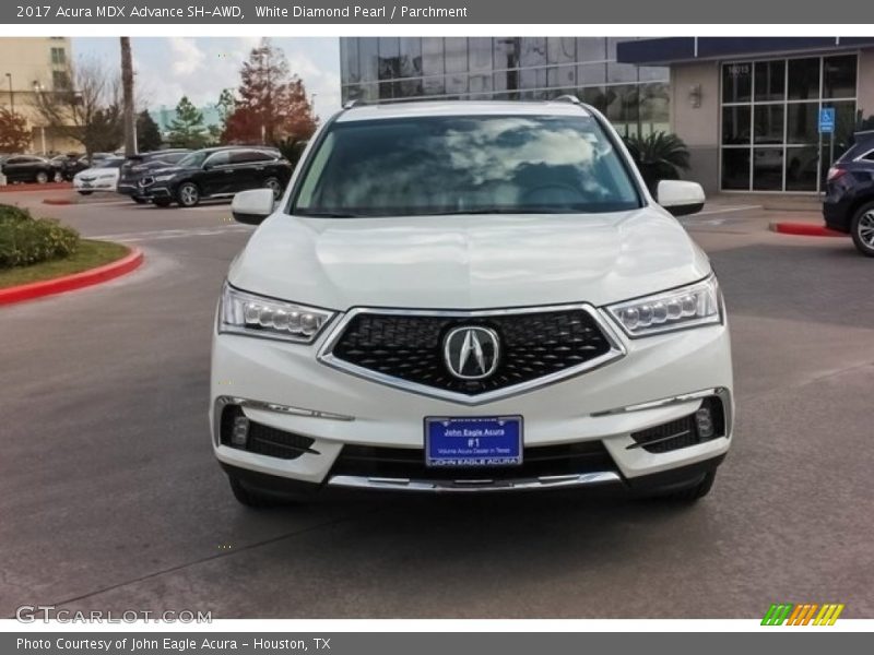 White Diamond Pearl / Parchment 2017 Acura MDX Advance SH-AWD