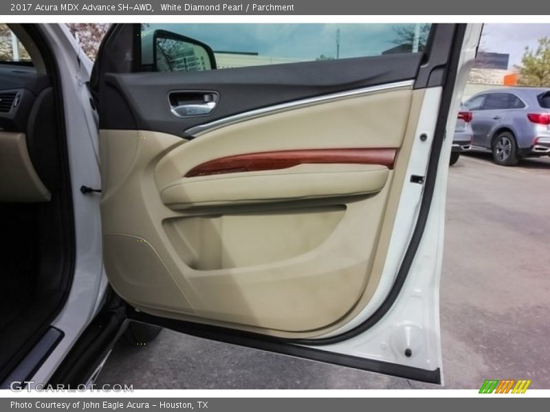 White Diamond Pearl / Parchment 2017 Acura MDX Advance SH-AWD