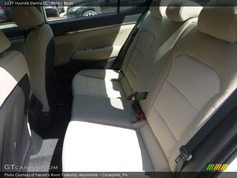 White / Beige 2017 Hyundai Elantra SE