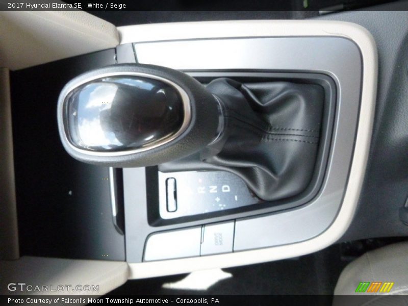 White / Beige 2017 Hyundai Elantra SE
