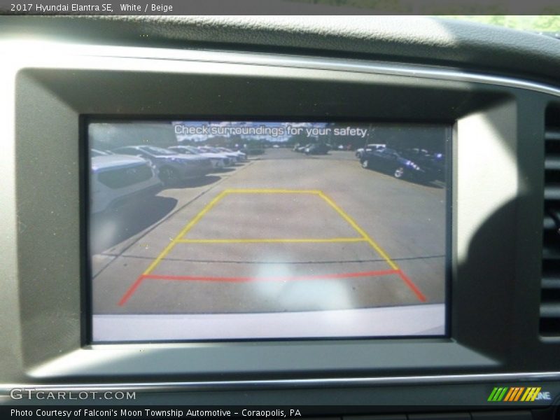 White / Beige 2017 Hyundai Elantra SE