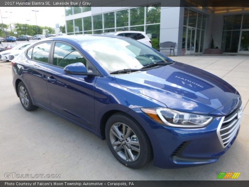 Lakeside Blue / Gray 2017 Hyundai Elantra SE