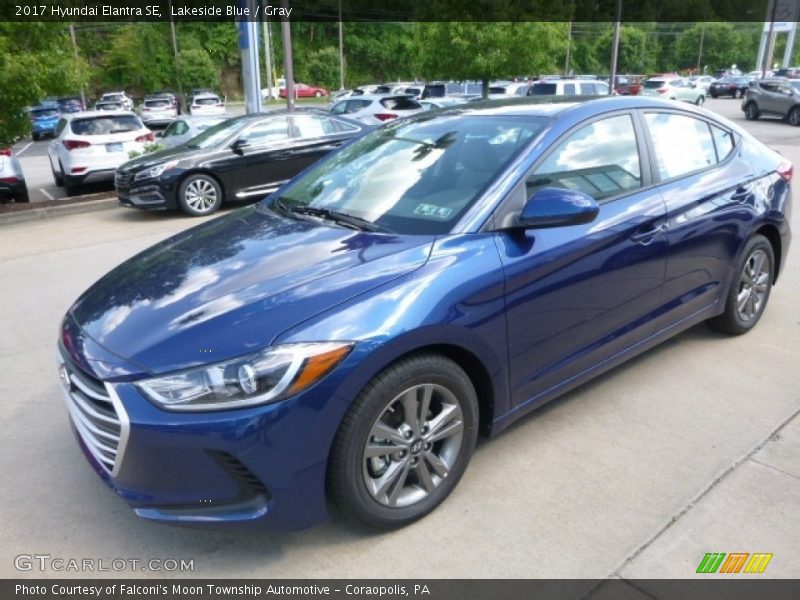 Lakeside Blue / Gray 2017 Hyundai Elantra SE