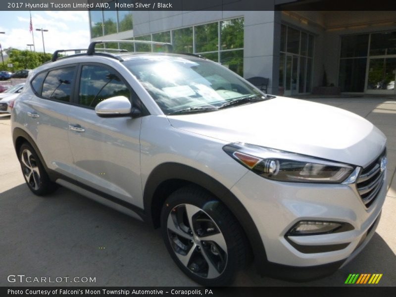 Molten Silver / Black 2017 Hyundai Tucson Limited AWD