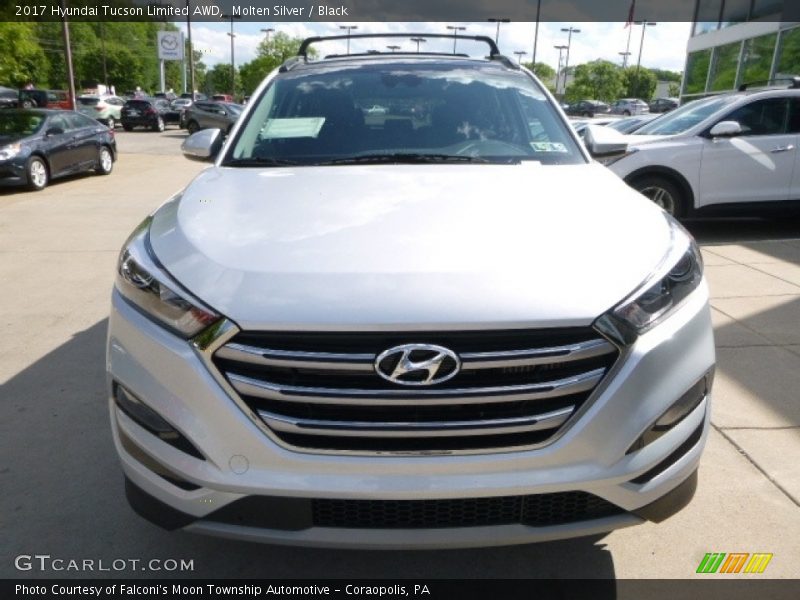 Molten Silver / Black 2017 Hyundai Tucson Limited AWD
