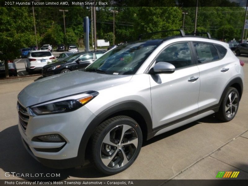 Molten Silver / Black 2017 Hyundai Tucson Limited AWD