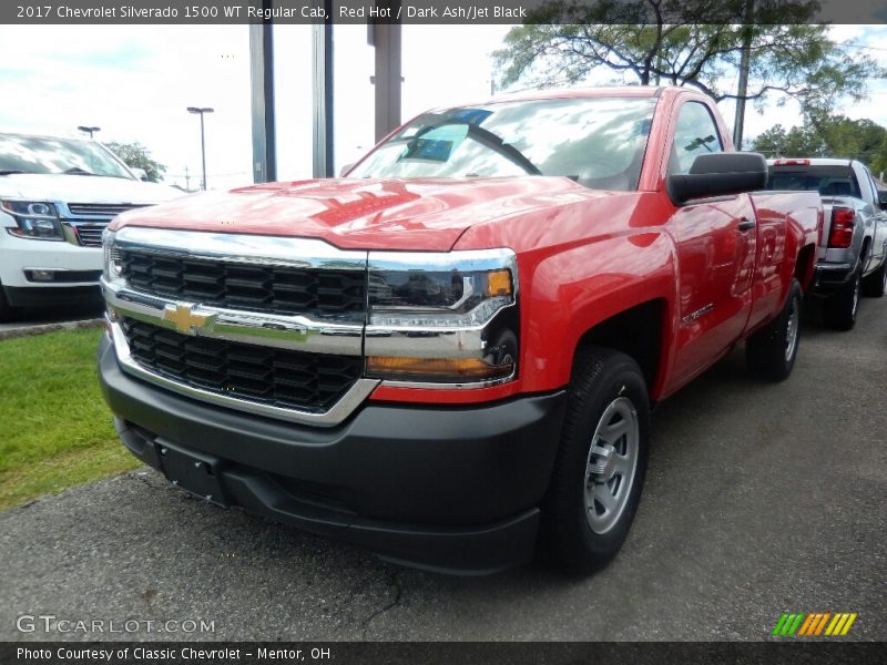 Red Hot / Dark Ash/Jet Black 2017 Chevrolet Silverado 1500 WT Regular Cab