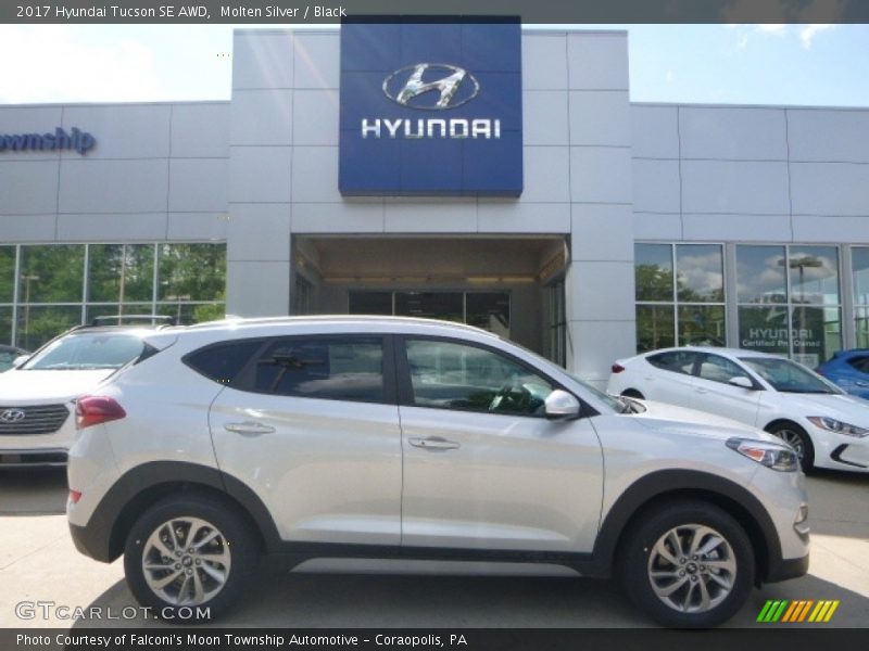 Molten Silver / Black 2017 Hyundai Tucson SE AWD