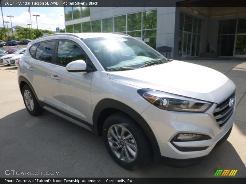 Molten Silver / Black 2017 Hyundai Tucson SE AWD