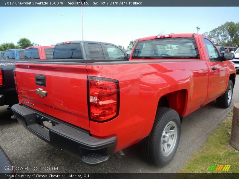 Red Hot / Dark Ash/Jet Black 2017 Chevrolet Silverado 1500 WT Regular Cab