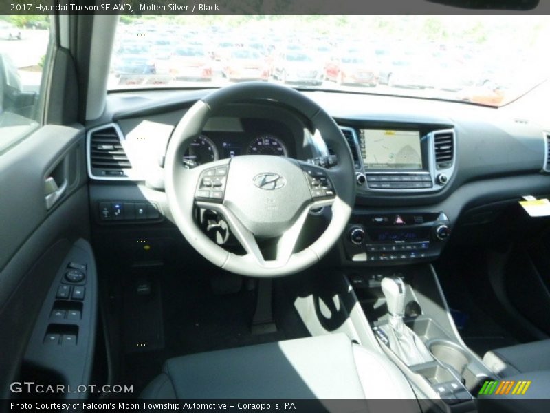 Molten Silver / Black 2017 Hyundai Tucson SE AWD