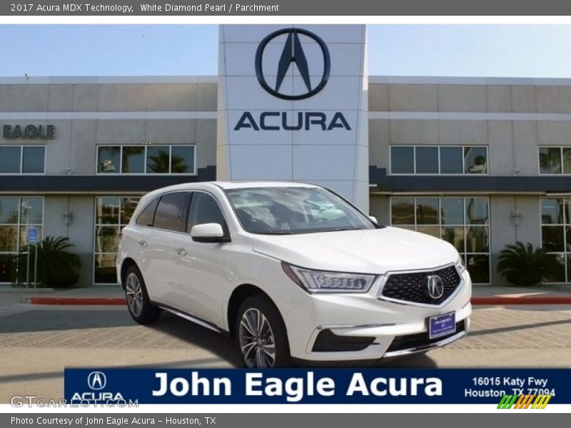 White Diamond Pearl / Parchment 2017 Acura MDX Technology
