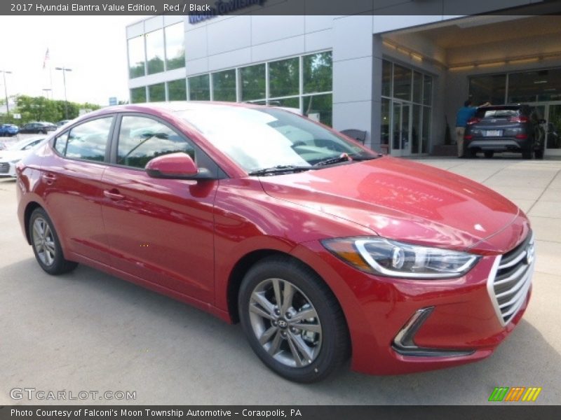 Red / Black 2017 Hyundai Elantra Value Edition