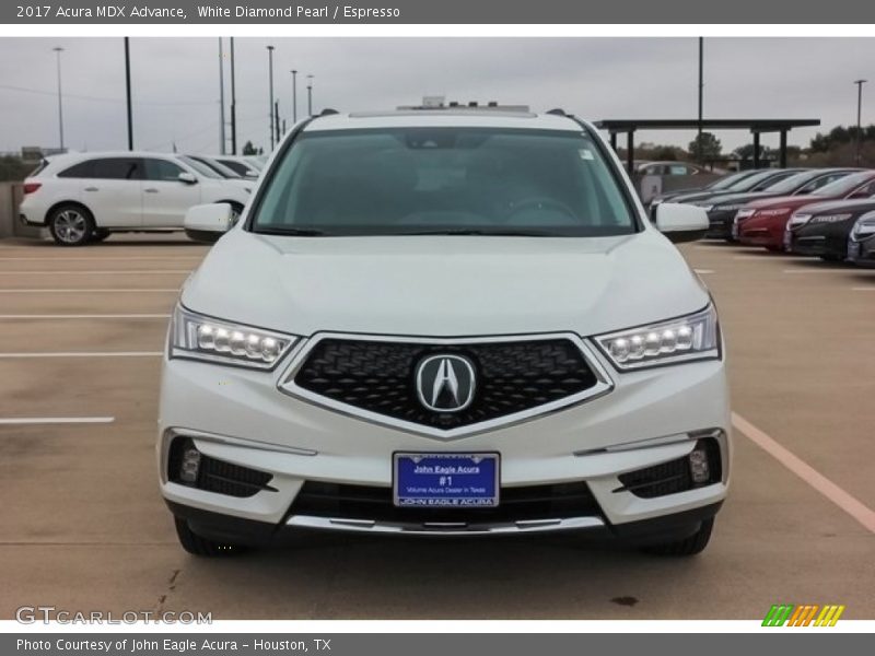 White Diamond Pearl / Espresso 2017 Acura MDX Advance