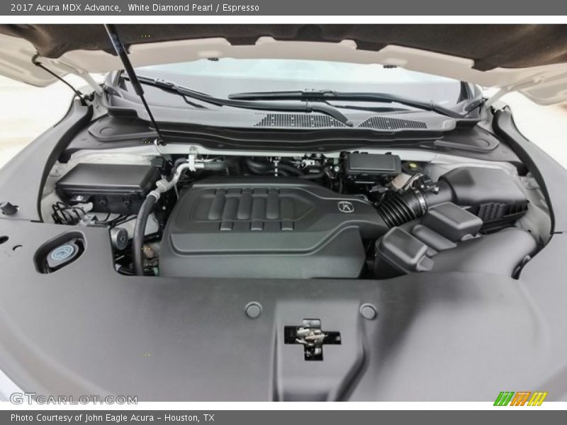 White Diamond Pearl / Espresso 2017 Acura MDX Advance