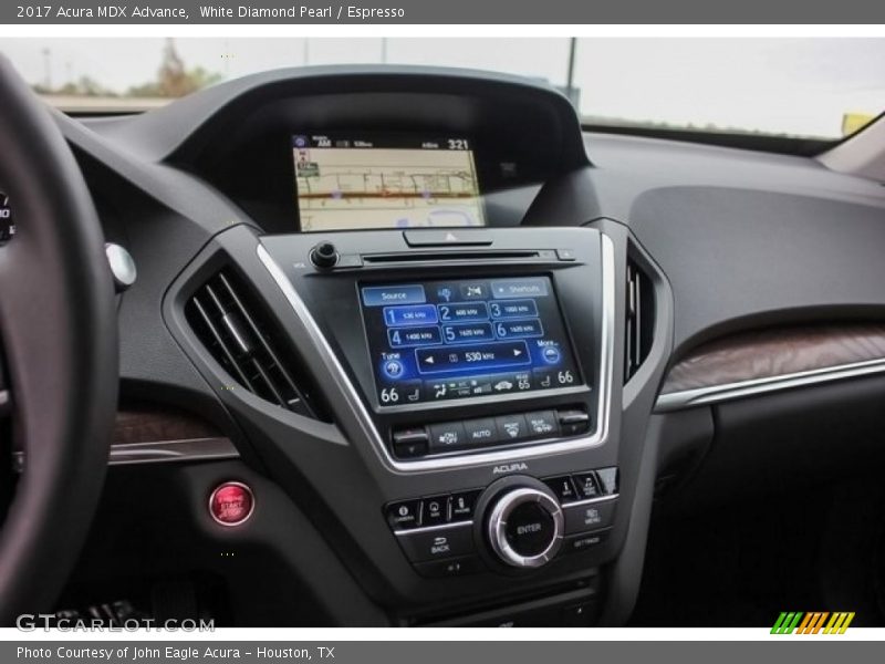 White Diamond Pearl / Espresso 2017 Acura MDX Advance