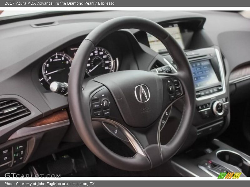 White Diamond Pearl / Espresso 2017 Acura MDX Advance