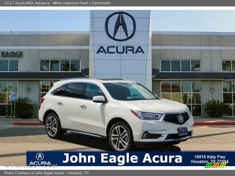 White Diamond Pearl / Parchment 2017 Acura MDX Advance