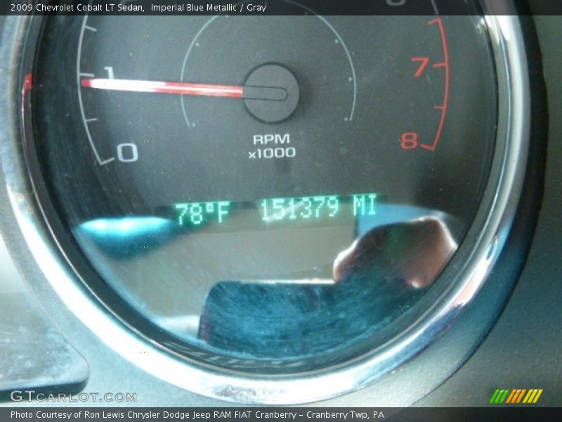 Imperial Blue Metallic / Gray 2009 Chevrolet Cobalt LT Sedan