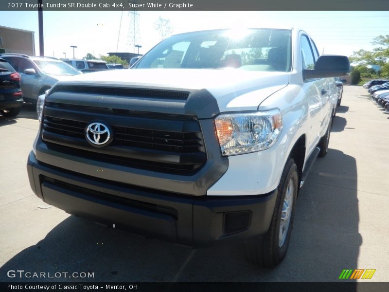 Super White / Graphite 2017 Toyota Tundra SR Double Cab 4x4