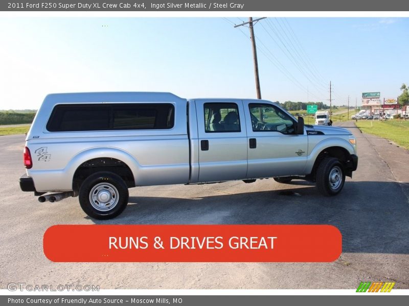 Ingot Silver Metallic / Steel Gray 2011 Ford F250 Super Duty XL Crew Cab 4x4