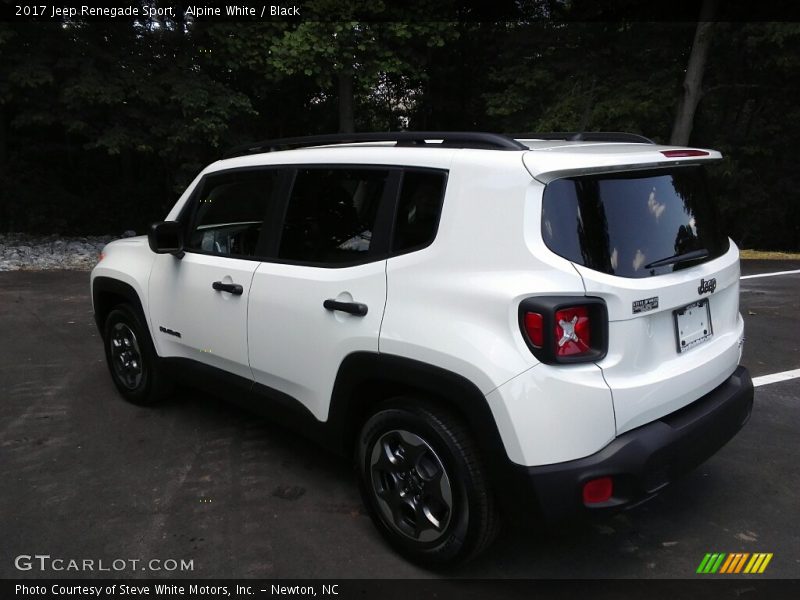 Alpine White / Black 2017 Jeep Renegade Sport